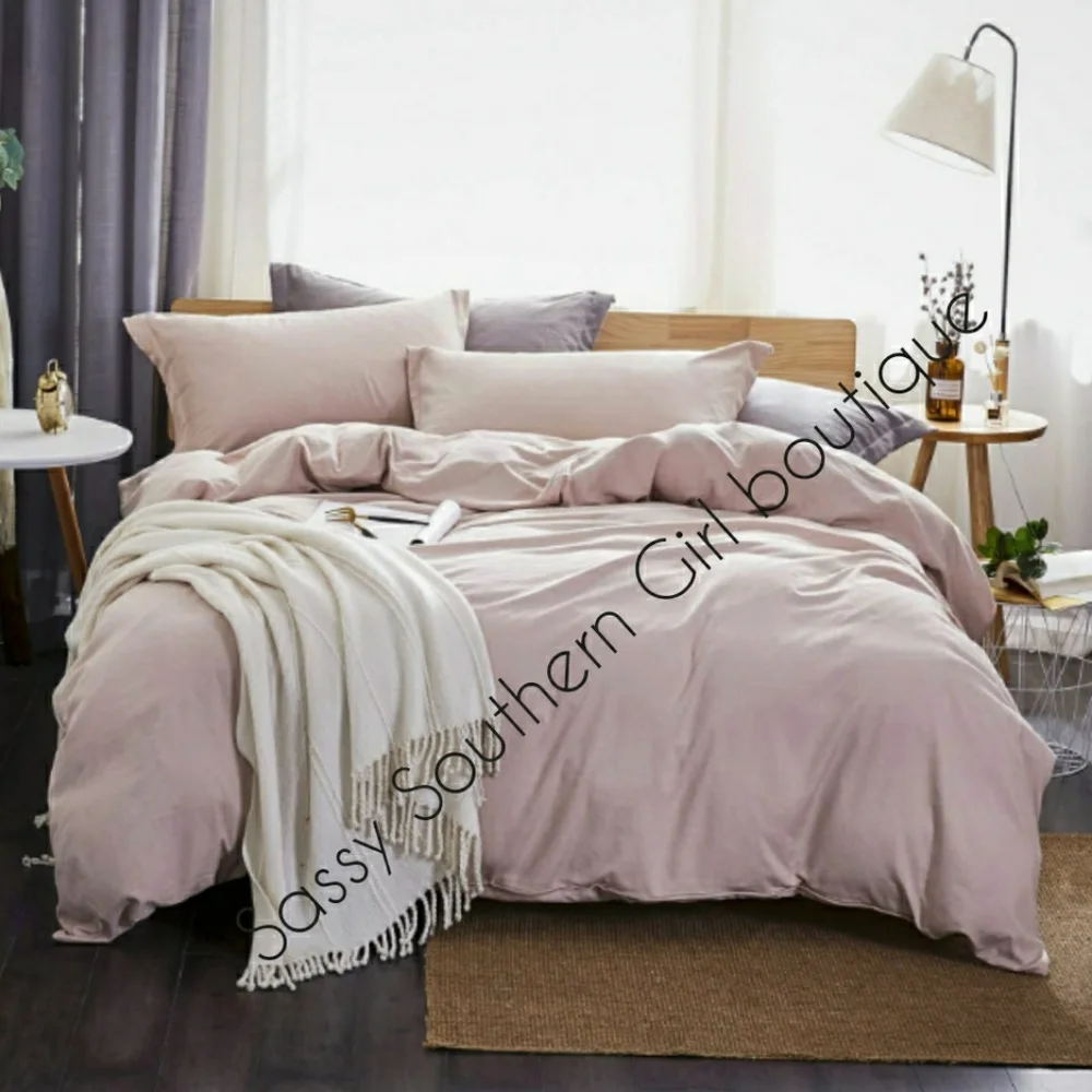 ⭐🆕Mocha Pink King Duvet Cover set